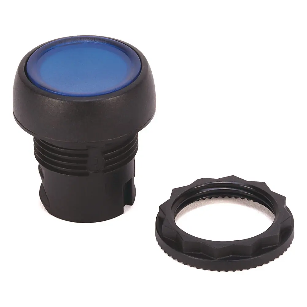 Allen-Bradley 800F PB,22mm Momentary Push Button,Illuminated Flush,Blue,Plastic,Standard Pack