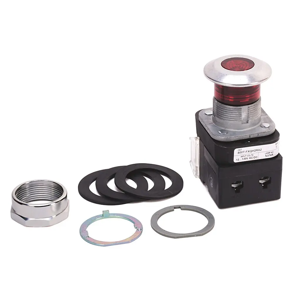 Allen-Bradley 800T PB,30mm Push Pull Device,No Twist Release,2 Position,12 130V AC/DC,Standard Mushroom Cap,No Legend on Cap,Blue, No Guards  on Terminals,Full Voltage Type,1 NO Standard Contact,LED Lamp,No Block in Position 3,Push Pull,Device with Packaging