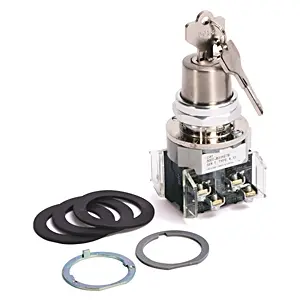 Allen-Bradley 800T PB,30mm Selector Switch,3 Position Selector Switch,KC1 Cam, No Guards  on Terminals,No Block This Position,No Block In Position 2,No Block This Position,No Block In Position 4,Sp Ret Both, Lock Cen, Std Key,D018 (Std. Key),Device with Packaging
