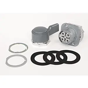 Allen-Bradley 800T PB,30mm Selector Switch,3 Position Selector Switch,KC7 Cam, No Guards  on Terminals,No Block This Position,No Block In Position 2,No Block This Position,No Block In Position 4,Wing Lever Spring Return <gt/> <lt/>,Gray,Device with Packaging