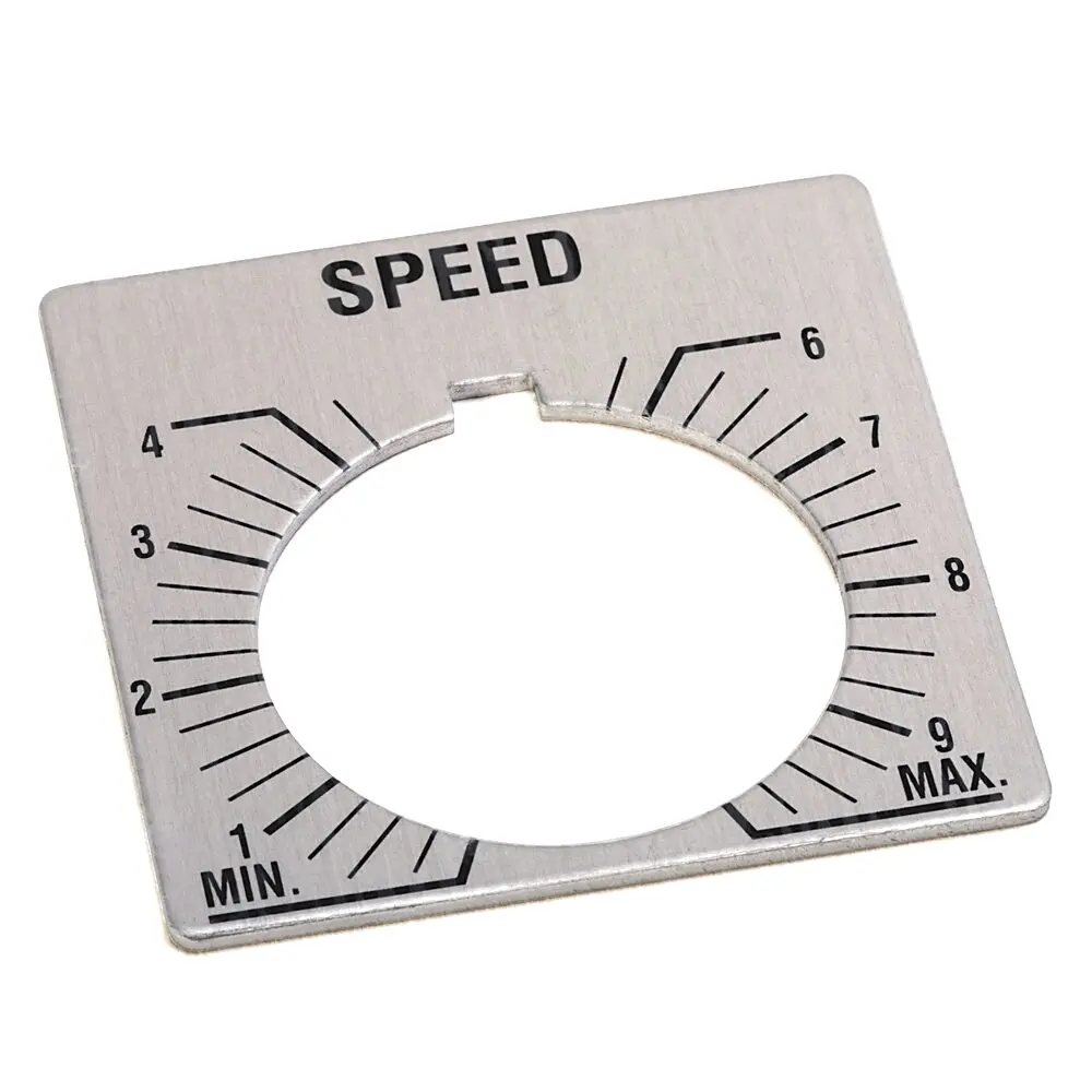 Allen-Bradley Legend Plate,30mm Push Button,SPEED with Graduated Markings