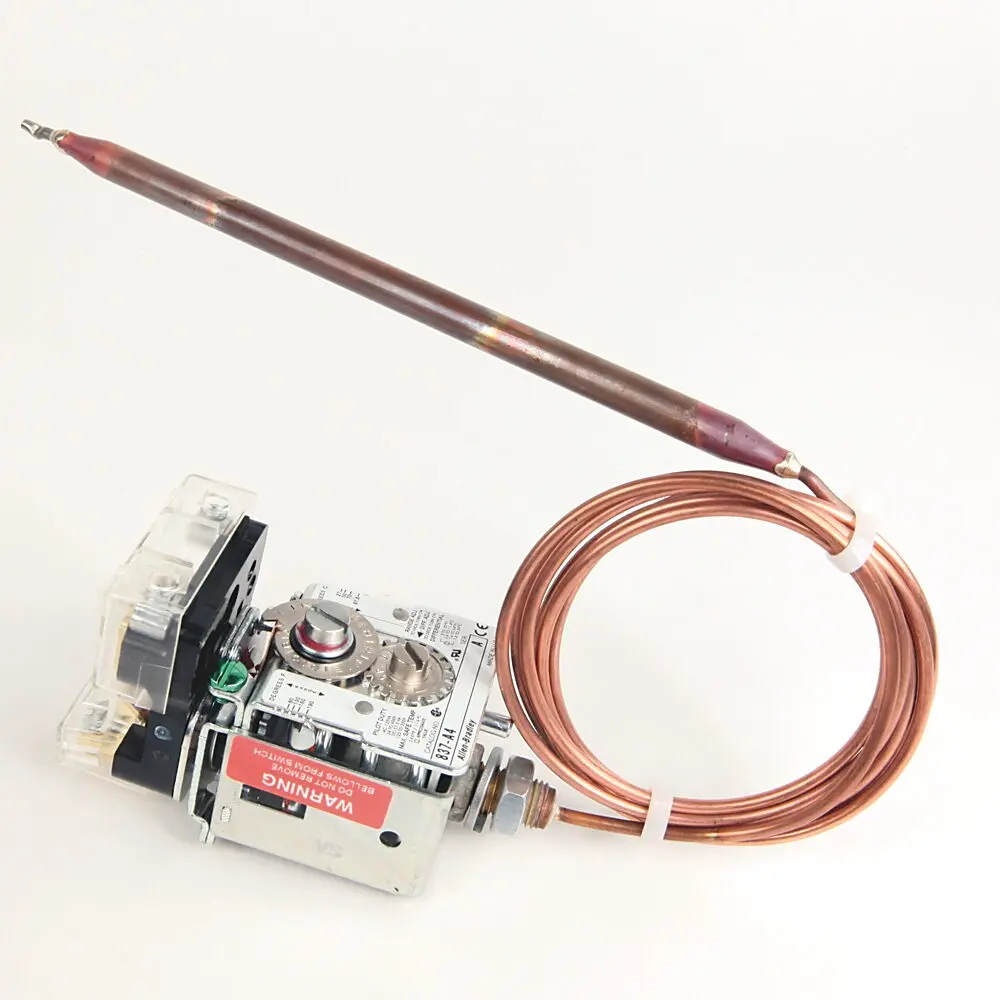 Allen-Bradley Electro Mech Temp Cntrl Sw,NEMA Type 4&13,No Pilot Light,Standard Contact Block  SPST,Cu Capillary and bulb Bz armor,12 Feet Capillary Length,80190°F, Max Temp 240°F,Standard Trip/Reset Setting