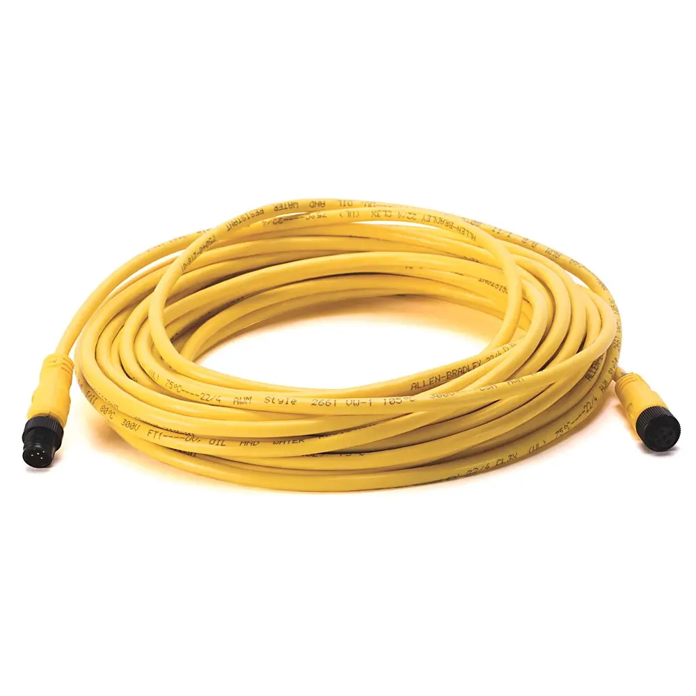 Allen-Bradley DC Micro Cable,Female, Straight (Int Threads),Female, Straight (int threads),Standard Materials,5 Pins,5 Pins,DC Micro,Male, Straight (ext. threads),Straight, Male(Ext. Threads),DC Micro (M12),Same as First End,PVC Cbl, Yellow, Foil Shld,22AWG,PVC Cable,