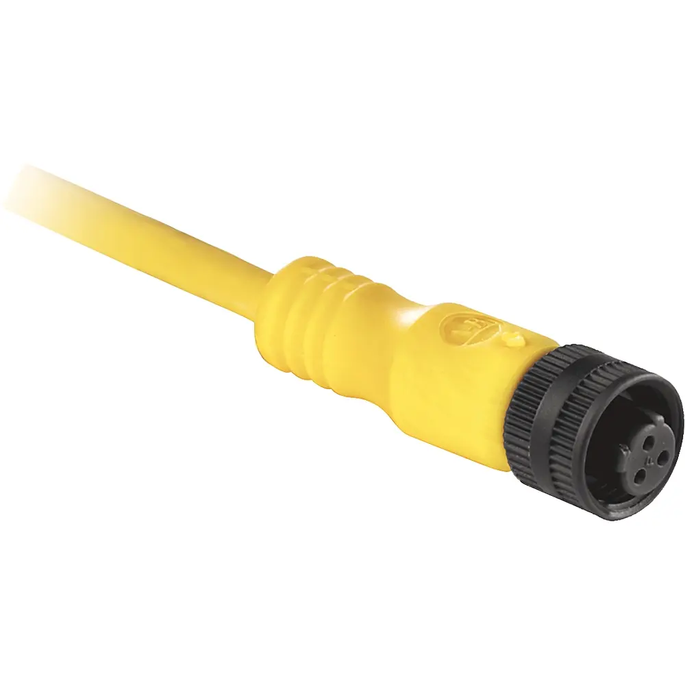 Allen-Bradley AC Micro Cable,Female, Straight (Int Threads),Female, Straight (int threads),Standard Materials,3 Pins,3 Pins,AC Micro,Male, Straight (ext. threads),Straight, Male(Ext. Threads),AC Micro (Dual Key),Same as First End,PVC Cbl, Yellow, UnShld,18AWG,PVC Cable