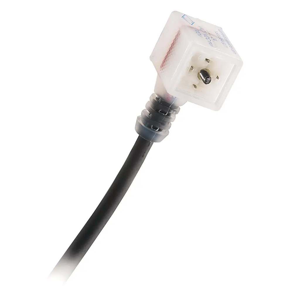 Allen-Bradley 18 mm A Style Valve,LED, Rt Angle Female,No Second End Connector,115V,Dual Ground,PUR Cable, Black, 20AWG,5.0 m