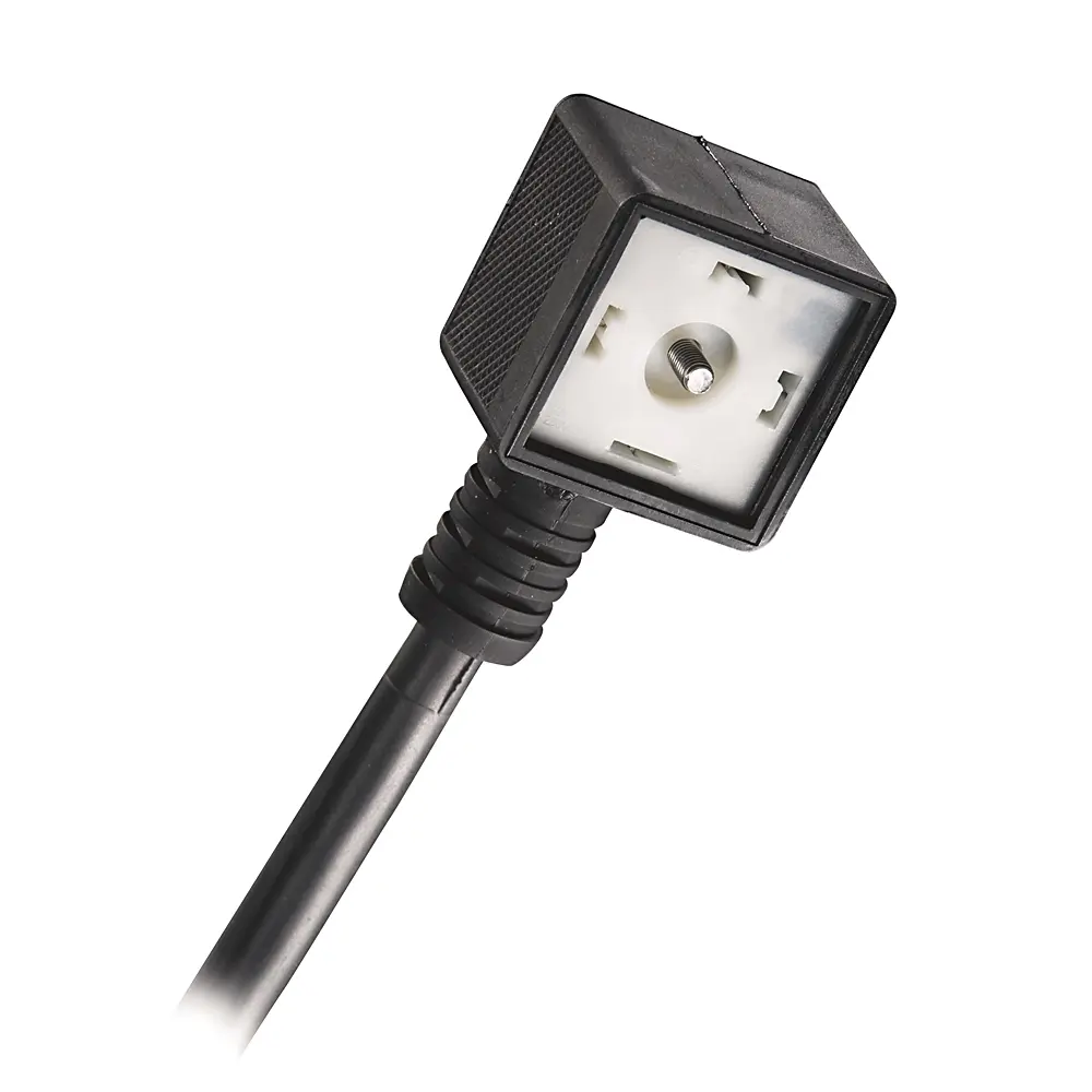 Allen-Bradley 18 mm A Style Valve,Rt Angle Female (int threads),No Second End Connector,0 250V,Dual Ground,PVC Cable, Black, 18AWG,10.0 m
