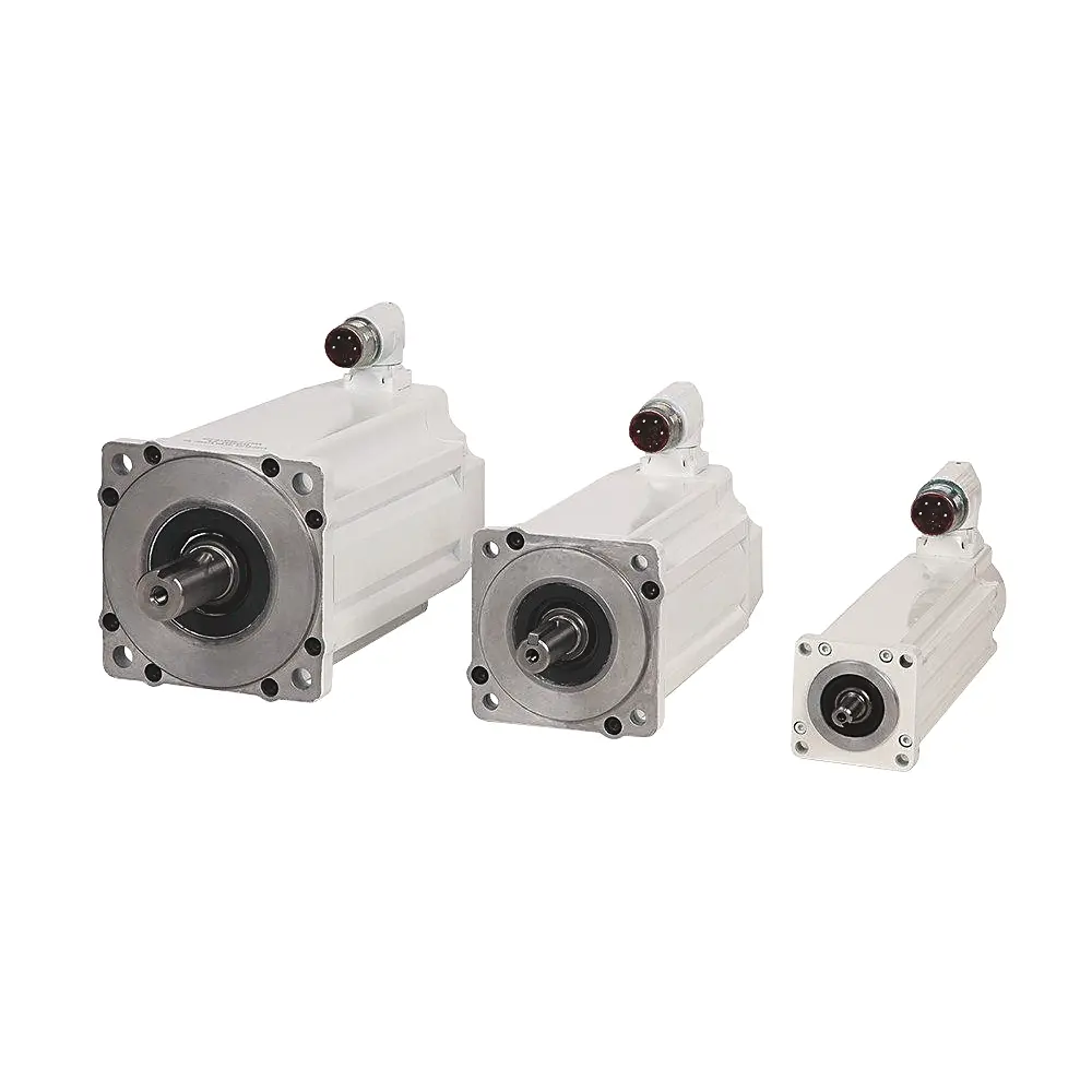 Allen-Bradley Servo Motor,Food Grade,480V AC,75mm Bolt Circle Frame Size,3 (Three) Magnet Stacks,4500 RPM Rated Speed,Multi turn 18 bit,Keyed Shaft,SpeedTec Right Angle DIN,24V DC Holding Brake,IEC Metric Mounting Flange,Food Grade Shaft Seal