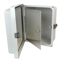 Allied Moulded HFP108 Enclosure Back Panel, 0.09 in L x 7-1/2 in W x 9-1/2 in H, Aluminum, Aluminum