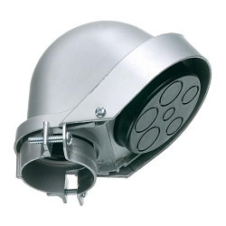 Arlington 140 Clamp-On Service Entrance Cap, 1/2 in, (4) 0.3 in Hole, For Use With EMT/IMC/Rigid Conduit, Aluminum