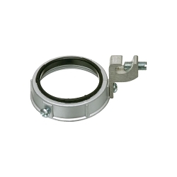 Arlington 454100 Metal Threaded Ground Bushing With Dual Rated Al/Cu C-Clamp Grounding Lug, 1-1/2 in Trade, 14 AWG Wire Min, 1/0 AWG Wire Max, Die Cast Zinc