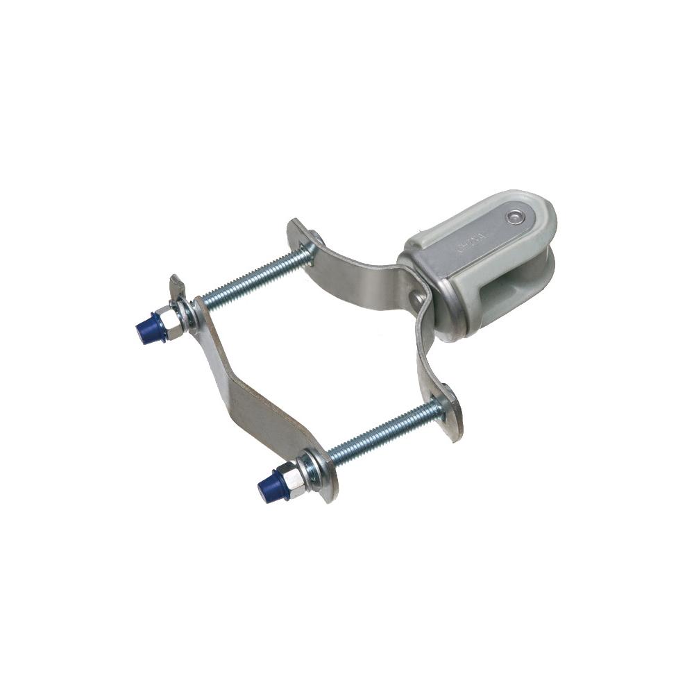 Arlington 610 Wire Holder With Steel Clip, 1-1/4 to 3 in Pipe, Porcelain/Steel