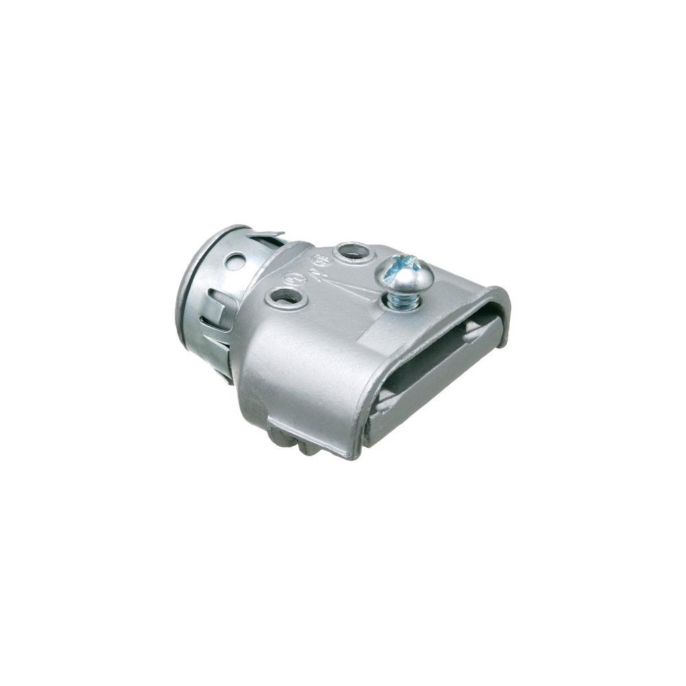 Arlington SNAP-TITE® 846AST Duplex Single Cable Connector With Insulated Throat, 3/8 in Trade, 1/2 in Knockout, 0.15 to 0.612 in Cable Openings, Die Cast Zinc