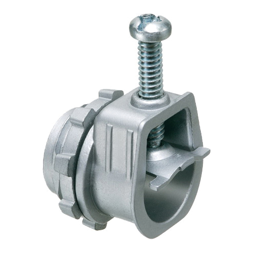Arlington L16 Single Screw Cable Connector, 3/8 in Trade, 1/2 in Knockout, 0.29 to 0.67 in Cable Openings, Die Cast Zinc