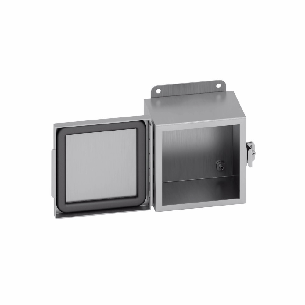 B-Line 1084-4XACHC JIC Panel Enclosure, 8 in W x 4 in D x 10 in H, NEMA 4X/IP66 NEMA Rating, Aluminum