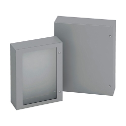EATON B-LINE SERIES B-Line 363612-SD Premier™ 1-Door Enclosure, 36 in W x 12 in D x 36 in H, NEMA 4/12 NEMA Rating, Carbon Steel