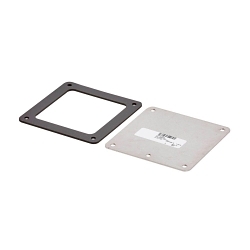 EATON B-LINE SERIES B-Line 66-4XSFCP Closure Plate, 6 in W x 6 in H, For Use With NEMA 4X/IP55 Hinged Screw Clamp Cover Feed-Through Wireway, 304 Stainless Steel