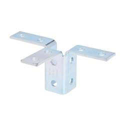 B-Line B123ZN Triple Wing Connection, 12 Holes, 3-15/16 in L x 9-3/16 in W, Steel