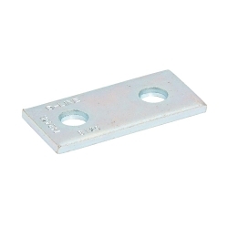 B-Line B129ZN Flat Splice Plate, 2 Holes, 3-1/2 in L x 1-5/8 in W x 1/4 in THK, Strip Steel
