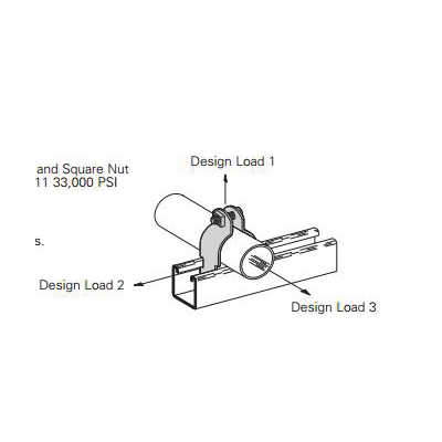 B-Line B2008AL B2000 2-Piece Clamp, 1/2 in Conduit, 400 lb Load, 1/2 in Dia Outside, Aluminum