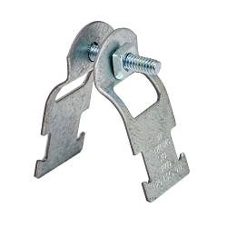 B-Line B2210PAZN B2000 2-Piece Pipe Clamp, 1 in Conduit, 400/50 lb Load, 1-1/8 to 1-3/8 in OD, Steel
