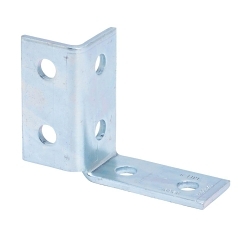 B-Line B269LZN Left Hand Single Corner Wing Connection, 6 Holes, 3-5/16 in L x 5-3/8 in W, Steel