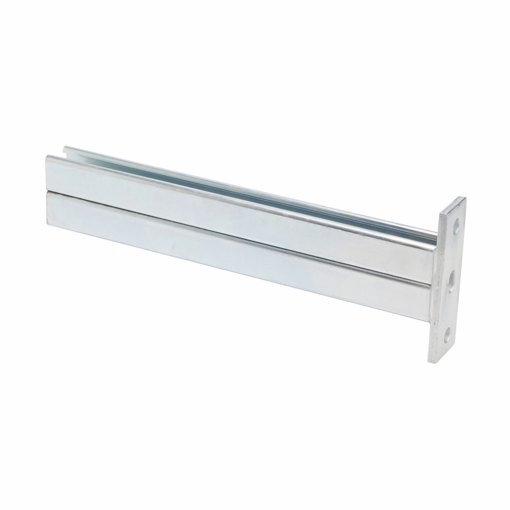 B-Line B297-12HDG Cantilever Double Channel Bracket, 2 Holes, 12 in L x 2 in W x 3/8 in THK, Steel