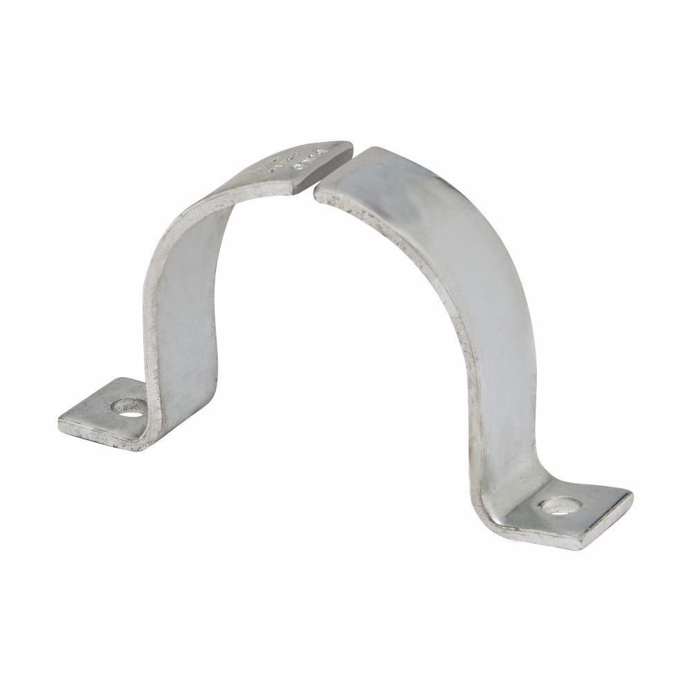 B-Line B437-4ZN 2-Piece Pipe Clamp, 4 in Conduit, Low Carbon Steel