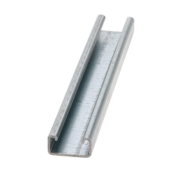 EATON B-LINE SERIES B-Line B52PLN10 Single Metal Framing Channel, 10 ft L 1-5/8 in W 12 ga THK, ASTM A1011 Hot Rolled Steel, Plain, Domestic