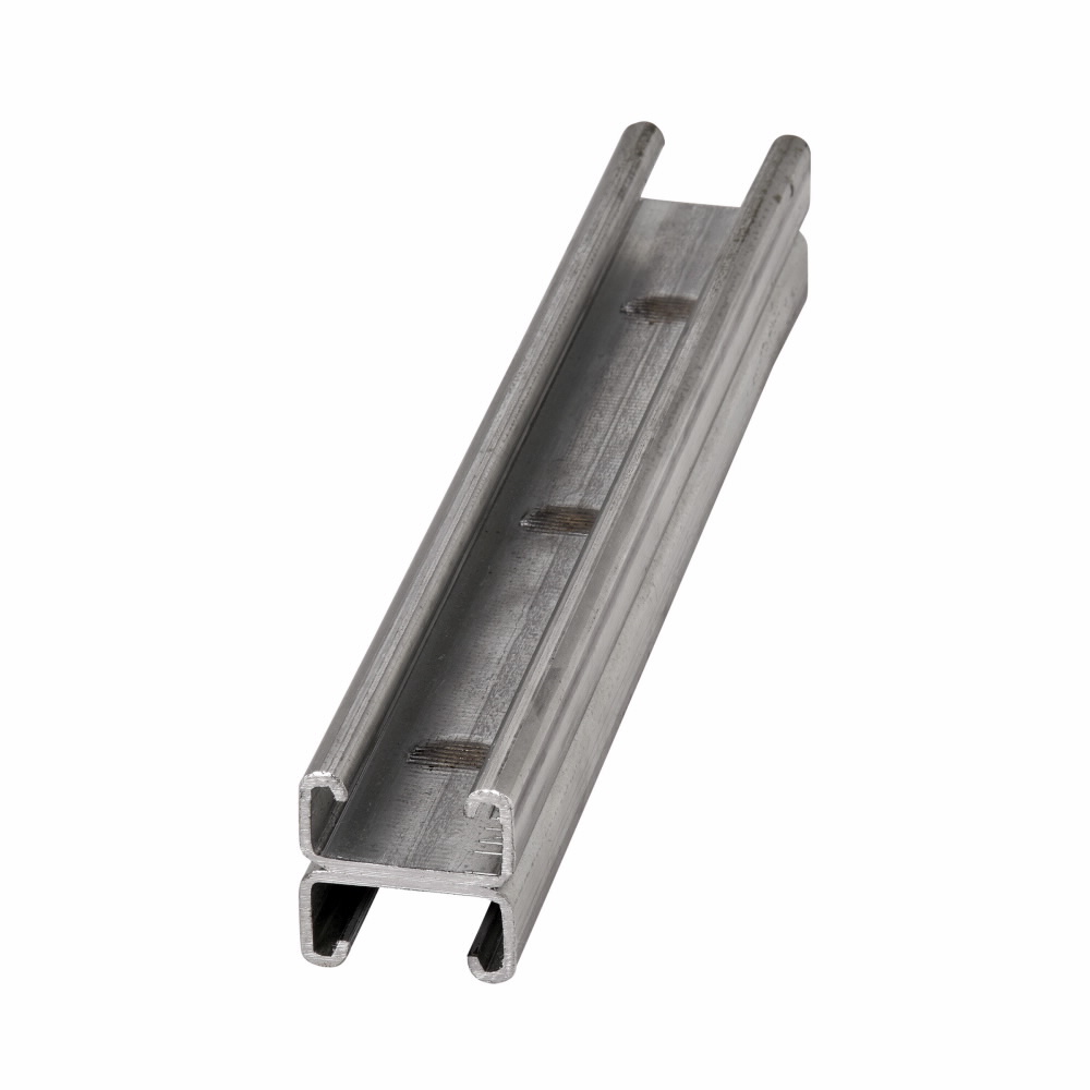 EATON B-LINE SERIES B-Line B52A-240GRN Back to Back Metal Framing Channel, 240 in L 1-5/8 in W 12 ga THK, Steel, Dura Green™, Domestic