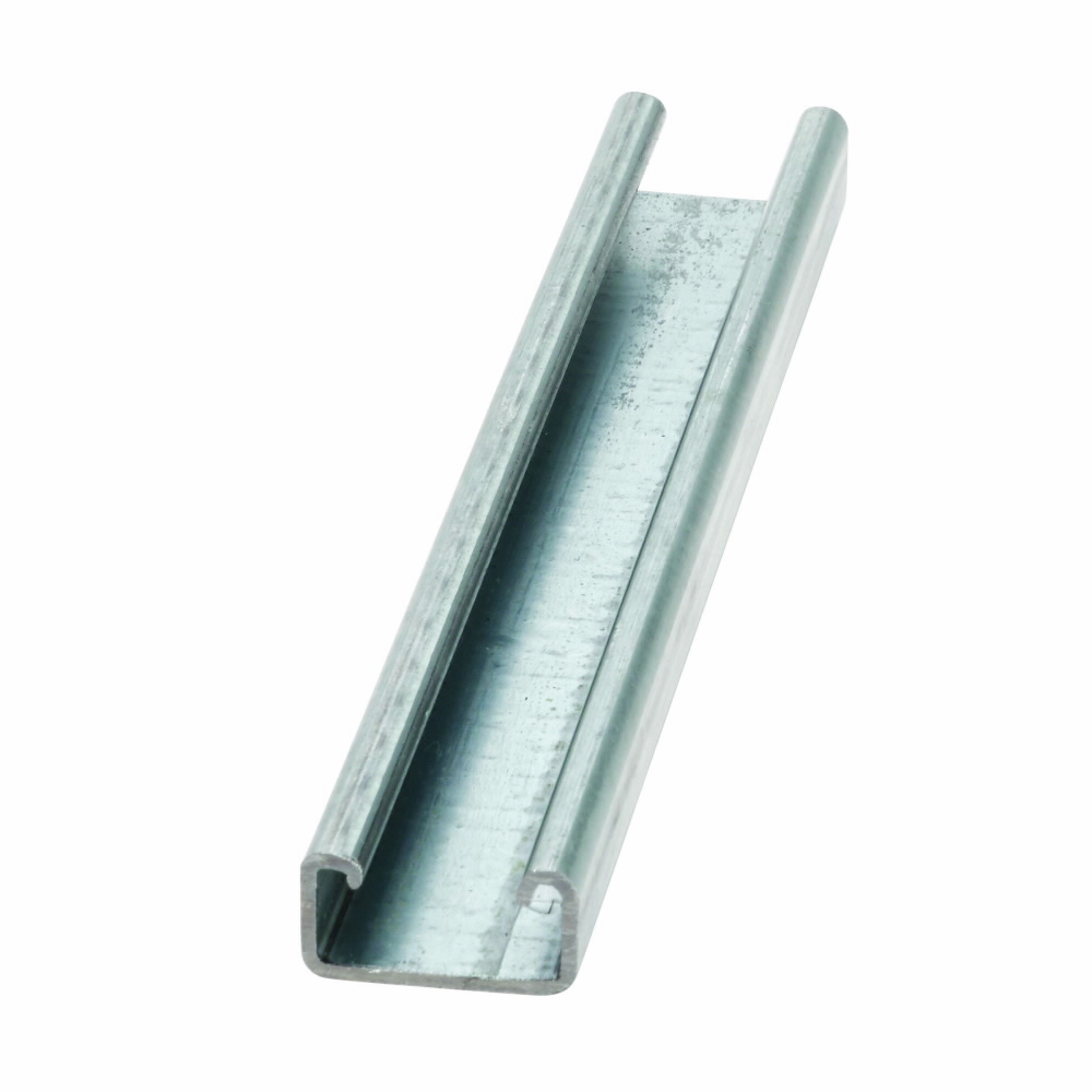 EATON B-LINE SERIES B-Line B52-120 GLV B52 Single Metal Framing Channel, 10 ft L 1-5/8 in W 13/16 in D 12 ga THK, ASTM A653 Stainless Steel Cold Formed Low Carbon Steel, Pre-Galvanized
