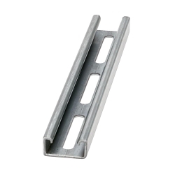 B-Line B52S-120GLV B52 Slotted Single Metal Framing Channel, 10 ft L 1-5/8 in W 13/16 in D 12 ga THK, ASTM A653 Stainless Steel Cold Formed Low Carbon Steel, Pre-Galvanized, Domestic