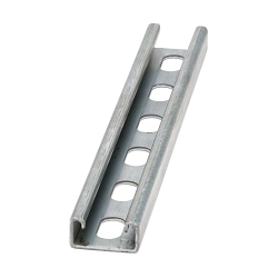 EATON B-LINE SERIES B-Line B52SH-120GRN B52 Slotted Single Metal Framing Channel, 10 ft L 1-5/8 in W 13/16 in D 12 ga THK, TT-C-490 B Cold Formed Low Carbon Steel, Dura Green™, Domestic
