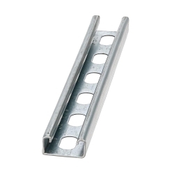 EATON B-LINE SERIES B-Line B54SH-120SS6 Single Slotted Metal Framing Channel, 120 in L 1-5/8 in W 13/16 in D 14 ga THK, 316 Stainless Steel, 316 Stainless Steel, Domestic