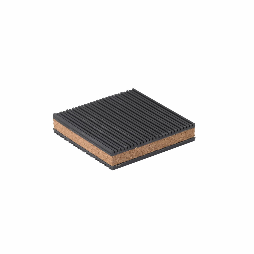 EATON B-LINE SERIES B-Line Vibra Trol™ CNP-36 Type CNP Non-Skid Oil-Resistant Vibration Isolator Pad, 1800 lb Max Steady, 6 in L x 6 in W, Cork/Ribbed Neoprene/Steel