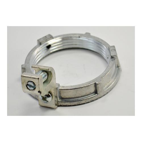 Bridgeport 167-G Grounding Locknut With 14 to 1/0 AWG Tin Plated Aluminum Alloy Lug, 2-1/2 in Thread, 0.63 in H x 3.6 in W, Die Cast Zinc
