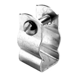 Bridgeport 2180 Conduit Hanger With 2-Way Slotted/Phillips Bolt with Integral Threads, #8, For Use With 3-1/2 in Rigid and EMT Conduit, Steel, Electro-Plated Zinc