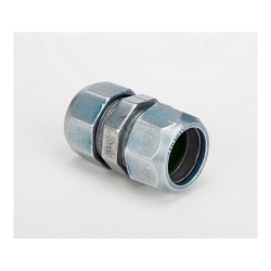 Bridgeport 260-RT Compression Coupling, 1/2 in, For Use With EMT Conduit, Die Cast Zinc, Ball Burnished/Mirror Smooth