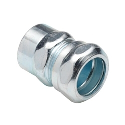 Bridgeport 291-MS Concretetight Conduit Combination Coupling, 3/4 in, For Use With EMT/Rigid Conduit, Steel, Electro-Plated Zinc
