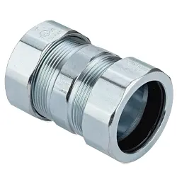 Bridgeport 3102-RT 3100 Raintight Rigid Threadless Compression Coupling, 1 in, For Use With: IMC/Rigid Conduit, Steel, Zinc Plated