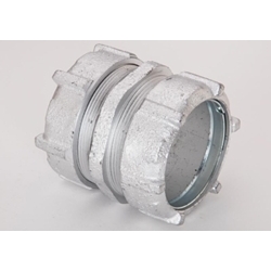 Bridgeport 3105 Compression Coupling, 2 in, For Use With IMC/Rigid Conduit, Malleable Iron, Zinc Plated