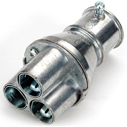 Bridgeport Mighty-Merge® 4357-DC Combination Coupling, 1 in, 3/8 in, For Use With Transition Fitting, EMT/Flexible Metal Conduit, Armored and Metal Clad Cable, Die Cast Zinc