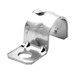 Bridgeport 925-S 1-Hole Pipe Strap, 2 in, For Use With EMT Conduit, Steel, Electro-Plated Zinc