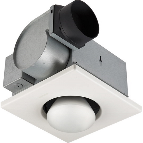 Broan 162 Bulb Heater, 70 cfm, 4 in Dia Duct, 250 W, 120 V AC