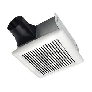 Broan A110 InVent™ Single Speed Bathroom Ventilation Fan, 110 cfm, 4 in Dia Duct, 47.3 W, 120 V AC, 0.4 A, 3 Sones, Domestic