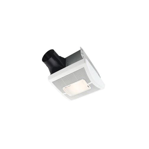 Broan A110L InVent™ Single Speed Fan/Light, 110 cfm, 4 in Dia Duct, 23.4 W, 120 V AC, 1.2 A, 1.3 Sones