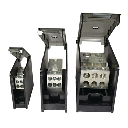 Burndy VERSI-POLE™  BDBLHC263501 VERSIPOLE Power Distribution Block, 600 V AC, 620 A, 1 Poles, 14 to 2/0 AWG, 6 AWG to 350 kcmil Wire, Aluminum