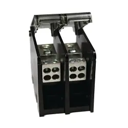 Burndy VERSI-POLE™  BDBMHC162/02 Versipole Single/Dual Power Distribution Block, 600 V AC, 175 A, 2 Poles, 14 to 2/0 AWG, 14 to 2 AWG Wire, Aluminum