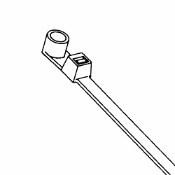 Burndy UNIRAP™ CT30125MH8C Mounting Hole Cable Tie, 6-1/4 in L x 0.14 in W, Nylon 6.6