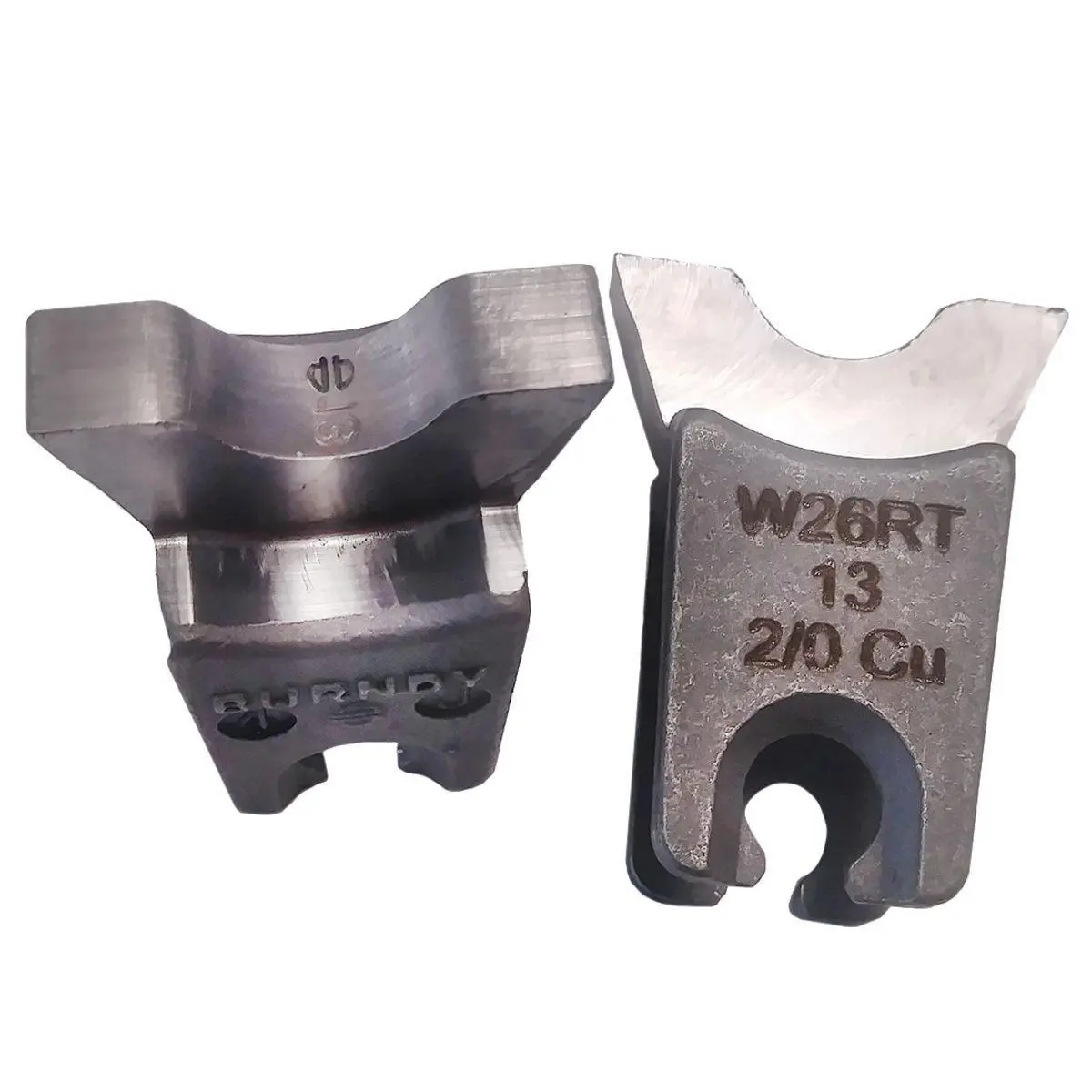 Burndy W26RT Style W Crimping Die, 2/0 AWG Copper Cable, Stainless Steel