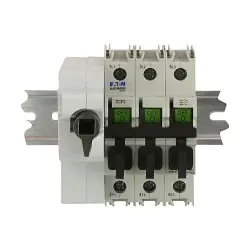 Eaton CCP2RL-3-30CC Left Front Compact Circuit Protector Disconnect Switch, 600 V AC/125 V DC, 30 A, 3 Poles, Class CC Fuse, 18 to 4 AWG Wire